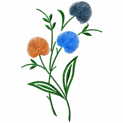 Flowers And Tree Embroidery Design 1